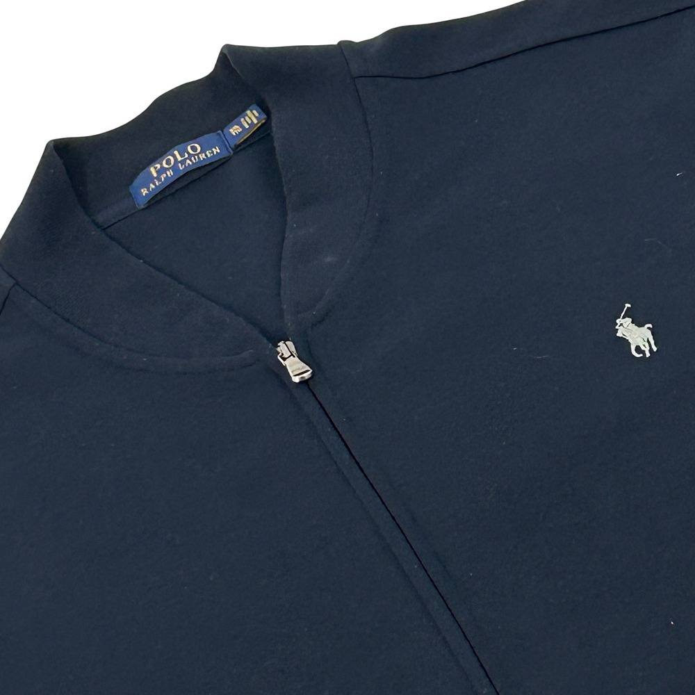 Polo Ralph Lauren Full Zip Track Jacket Mens XXL Black Pony Logo Preppy